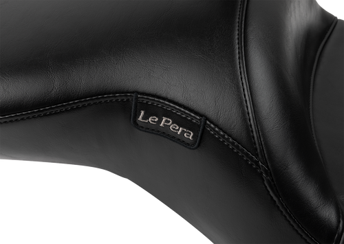 Le Pera #LV-957BRS - Maverick Seat - with Backrest - Smooth - Black - FLH/FLT '23-'24