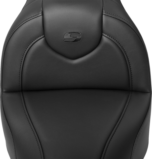 Saddlemen RoadSofa Seat - with Backrest - Black Stitch - FXBR/S '18-'20