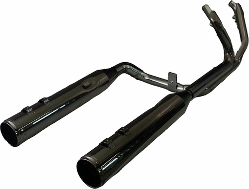 Khrome Werks #201150 - 2-into-2 Dominator Exhaust System with 4-1/2" Mufflers - Eclipse® with Race Tip - Twin Cam