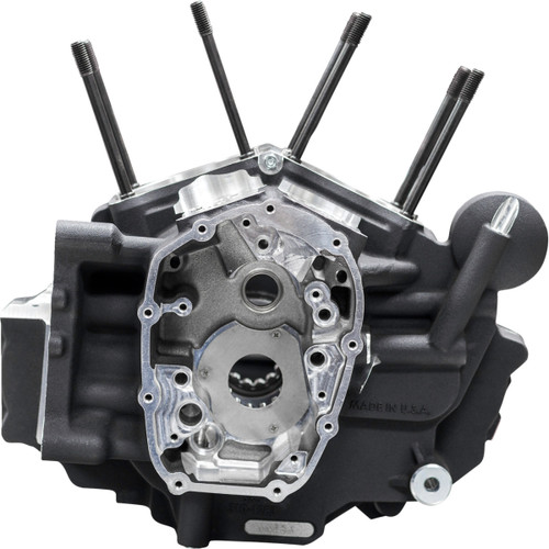 S&S Cycle #310-1326 - Crankcase - MK-Series "B" - Black - M8 Softail