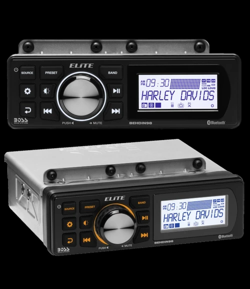 Boss-BEHDIN98 Radio wBluetooth for 98-13 Harley BatWing & RoadGlide Fairings