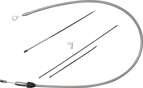 Drag Specialties Quick Connect Clutch Cable - Upper - 35" - Stainless Steel