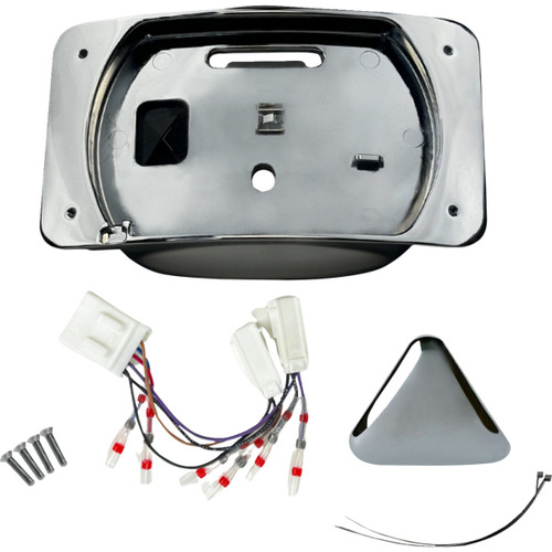 Custom Dynamics #CD-ELIM-TL-C - Taillight Eliminator/License Plate Mount - Chrome