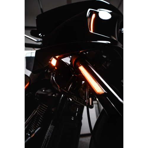 Custom Dynamics #CD-LRST-FTS-B - LED Turn Signals - Front - Gloss Black