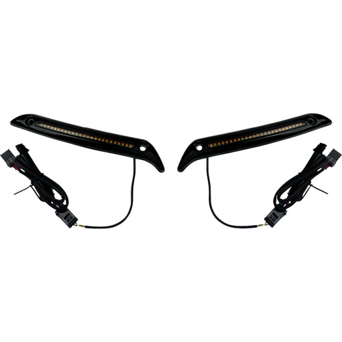 Custom Dynamics #CD-LRST-WT-B - LED Windshield Trim - Gloss Black