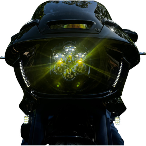 Custom Dynamics #SD2-LRST-W - Shark Demon® 2 Headlight - Low Rider ST