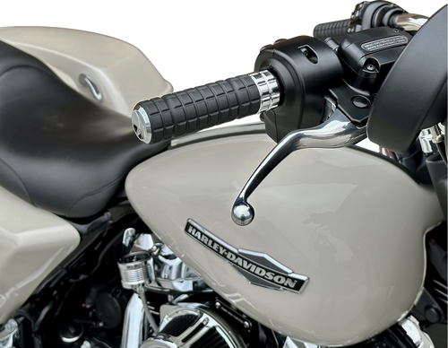 Arlen Ness #500-063 SpeedLiner Grips - TBW - Chrome