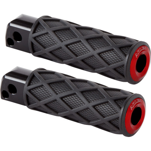 Arlen Ness #400-060 - Diamond Foot Pegs - Passenger - Red