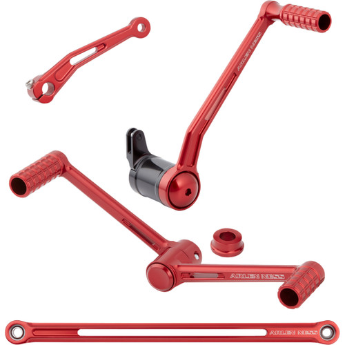 Arlen Ness #420-133 - SpeedLiner Foot Control Kit w/ Heel/Toe Shifter - Red