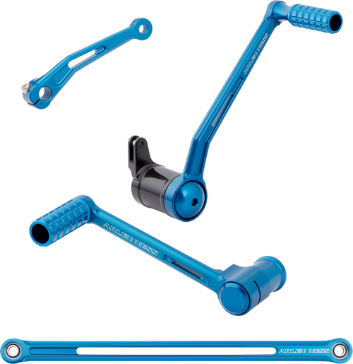 Arlen Ness #420-134 SpeedLiner Foot Control Kit - Solo - Blue