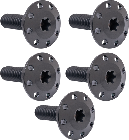 Arlen Ness #300-907 Bolt Kit - Holeshot/Front/Floating/Brake Rotor - Spoke Mount - Black - 5 Pack