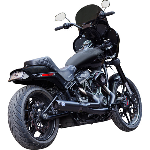 S&S Cycle #550-1106 - 2-into-1 Qualifier Exhaust System - Race Only - Guardian Black