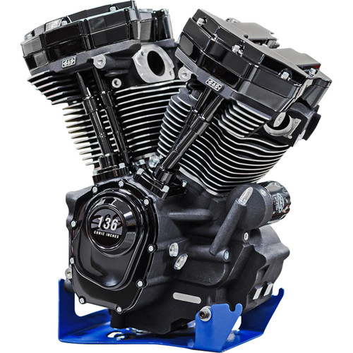 S&S Cycle #310-1290 - MK136 Black Edition Engine - Oil Cooled - 49 State - M8 Touring