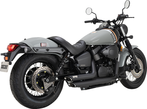 Vance & Hines #48319 - Shortshots Staggered Exhaust System - Black