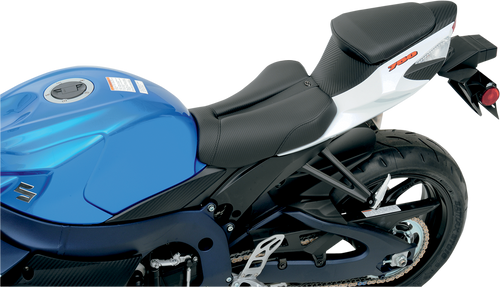 Saddlemen Gel Channel Track Carbon Fiber Sport Seat - Black - GSXR 600/750 (#0810-S029)