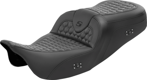 Saddlemen RoadSofa Seat - Honeycomb - without Backrest - Heated - FL '08-'23