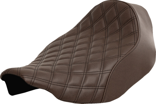 Saddlemen Renegade Solo Seat - Lattice Stitched - Brown - FLT/FLH '23-'24