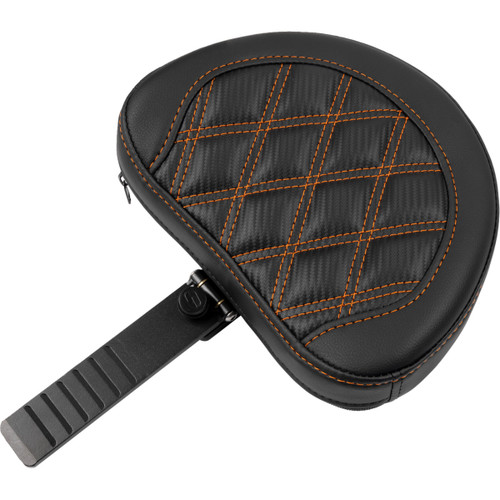 Saddlemen #823-07-207B3 - Roadsofa™ Extended Reach Seat - with Backrest - Lattice Stitch - Orange Stitch - FLTR/FLHX '23-'24