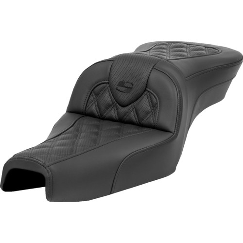Saddlemen #807-03-182 - Roadsofa™ Seat - without Backrest - Lattice Stitch - XL '04-'22