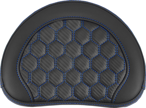 Saddlemen RoadSofa Sissy Bar Pad - Honeycomb - Blue Stitching (#051349BLU)
