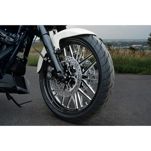 Performance Machine (PM) #1202-7106R-NVSAJAP-B - Wheel - Nivis - Front - Dual Disc/without ABS - Black/Contrast Cut Platinum - 21x3.5