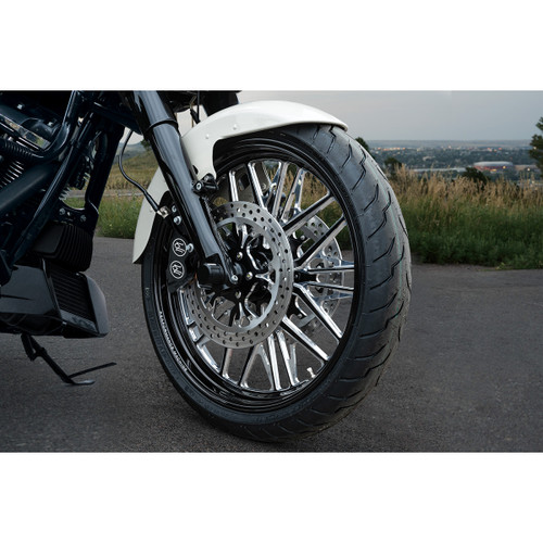 Performance Machine (PM) #1204-7106R-NVSAJAP-B - Wheel - Nivis - Front - Dual Disc/with ABS - Black/Contrast Cut Platinum - 21x3.5