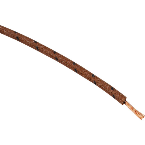 Namz #NCBW-10 - Cloth-Braided Wire - 25' Spool - 16-Gauge - Brown/Black