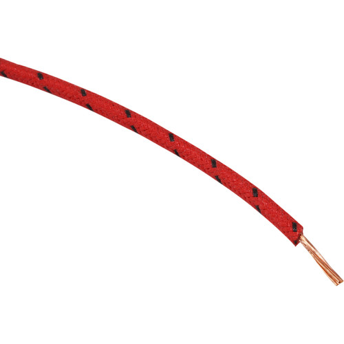 Namz #NCBW-20 - Cloth-Braided Wire - 25' Spool - 16-Gauge - Red/Black