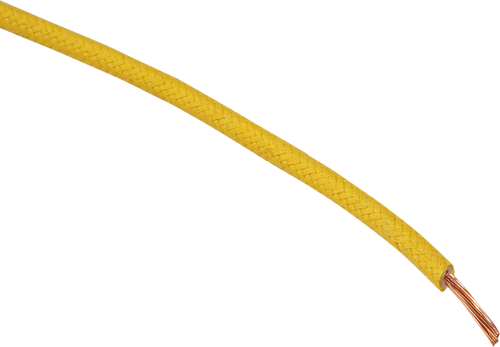 Namz 25' Cloth-Braided Wire Spool - 16 Gauge - Yellow (#NCBW-4)