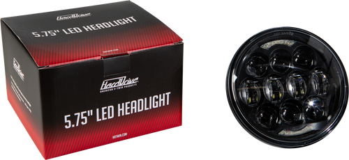 Harddrive Led Headlight 5.75" 80w Black 4000/2200 Lumens