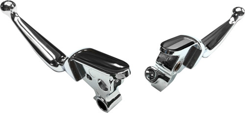 Harddrive Smooth Lever Set Chrome Flt 08-13 W/Cable Clutch