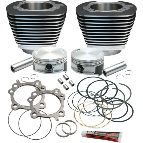 S&S Cycle #910-0203 - Cylinder & Piston Replacement for S&S 106" Stroker Kit - Black
