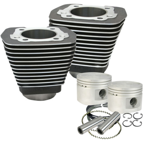 S&S Cycle #910-0182 - Cylinder & Piston Kit - 80" - Evolution Big Twin - Wrinkle Black
