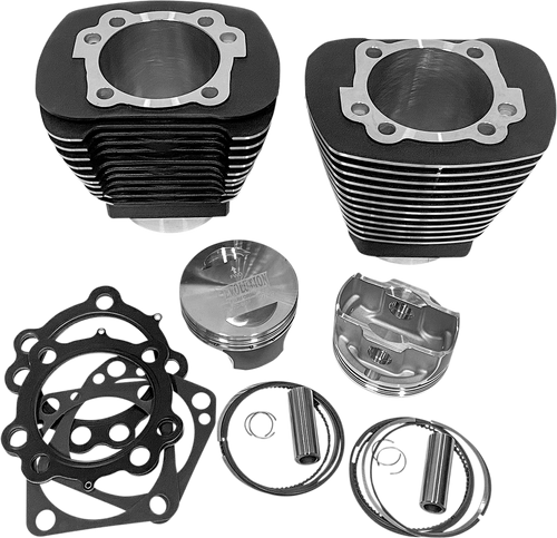 Cylinder Kit - 109" - Black with Highlighted Fins