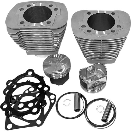 Revolution Performance, LLC #RP201-213W - Cylinder Kit - 85" - Big Bore - Natural Silver - Evolution Big Twin