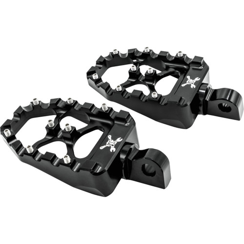Burly Brand #B13-1015B - MX Evolution Driver Pegs - Black - Sportster/Dyna