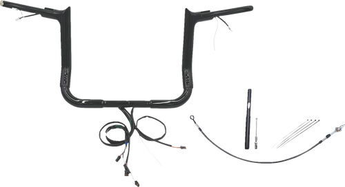 Fat Baggers Inc. 812012-B - Handlebar Kit - Pointed Top - 12" - Black