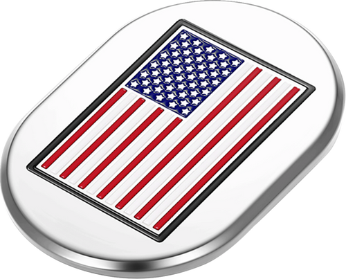 Figurati Designs Antenna Cover - Left Rear Fender - American Flag - Chrome (#FD20-AC-SS-LT)