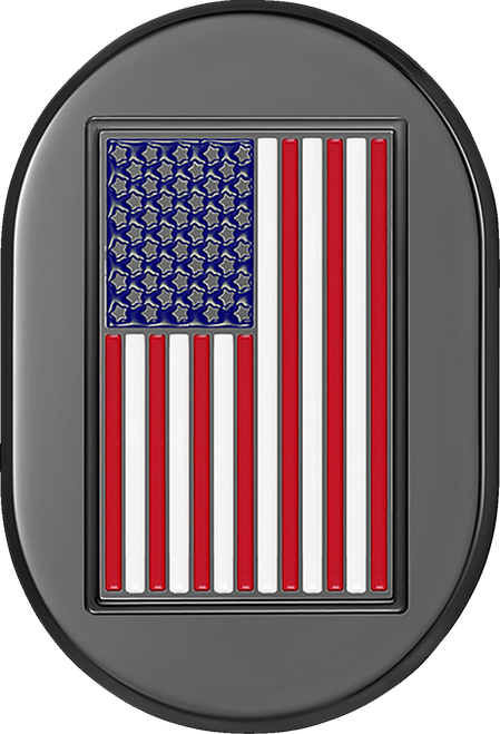 Figurati Designs Antenna Cover - Right Rear Fender - American Flag - Black (#FD21-AC-BLK-RT)