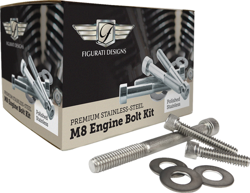 Figurati Designs Engine Bolt Kit - Polished - M8 (#FD100-M8 BOLT-SS)