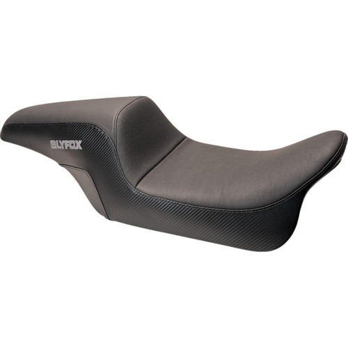 Slyfox #0801-1615 - Drifter Seat - Gray Logo - Smooth Vinyl - Carbon Fiber - FL '08-'23
