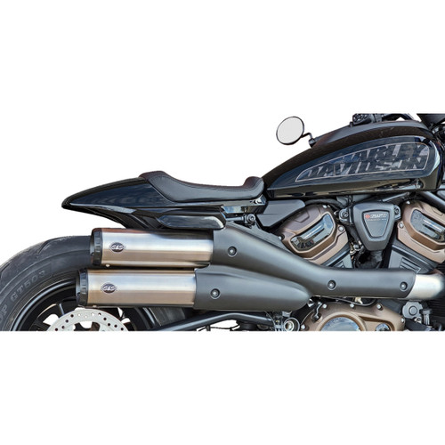 S&S Cycle #550-1111 - 4" Grand National Slip-On Mufflers - Stainless Steel - Sportster S