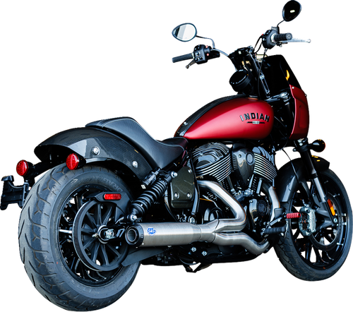 S&S Cycle #550-1115 - 2-into-1 Qualifier Exhaust System - Stainless - 49-State - Indian Chief