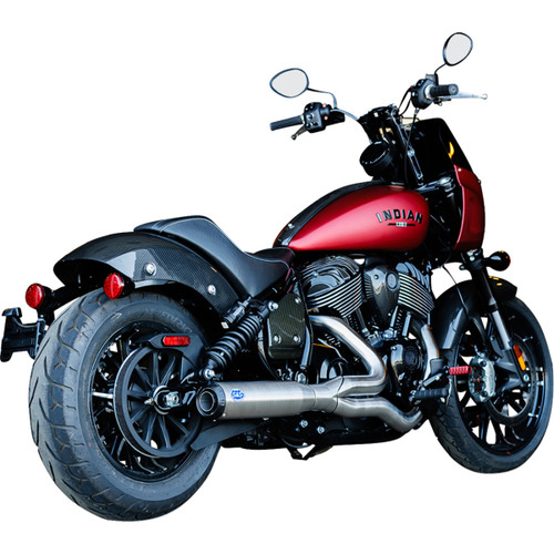 S&S Cycle #550-1115 - 2-into-1 Qualifier Exhaust System - Stainless - 49-State - Indian Chief
