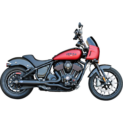 S&S Cycle #550-1116 - 2-into-1 Qualifier Exhaust System - Guardian Black - 49-State - Indian Chief