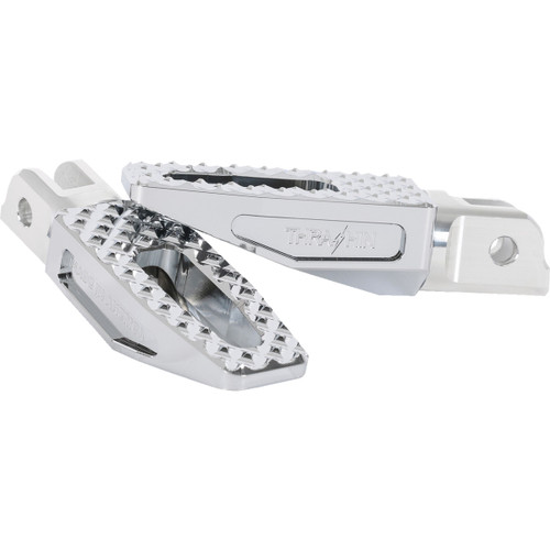 Thrashin Supply CO. #TSC-2021-3-SF - Slim P-54 Foot Pegs - Front - Chrome