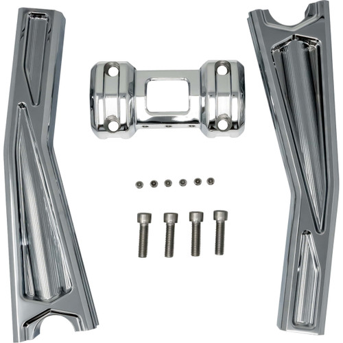 Kodlin USA #KUS55134 - Ascent Pro Risers - Pullback - 10" - Chrome