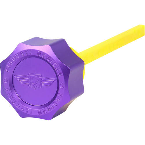 Figurati Designs #FDP01-M8SM-P - Performance Magnetic Oil Dipstick - Curved - Purple - M8 Touring/Trike