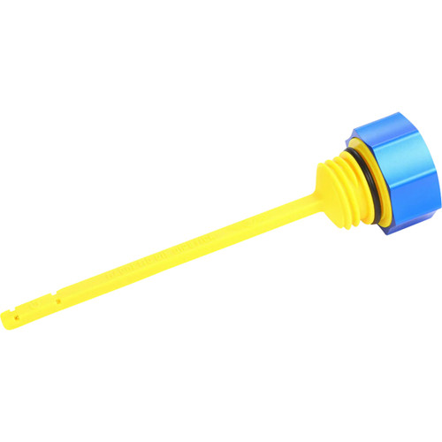 Figurati Designs #FDP01-M8SM-B - Performance Magnetic Oil Dipstick - Curved - Blue - M8 Touring/Trike