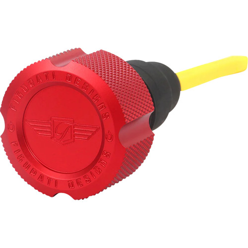 Figurati Designs #FDP01-TCKN-R - Performance Magnetic Oil Dipstick - Knurled - Red - '07-'16 Touring/Trike
